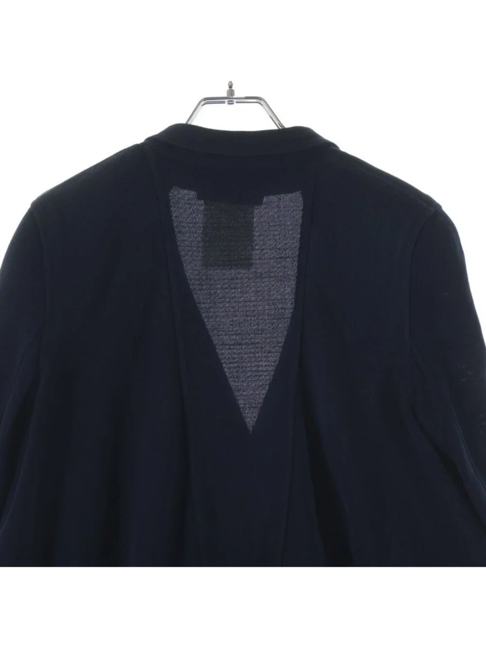 Chanel Boutique Vintage Wool Jacket CC Logo Button Navy